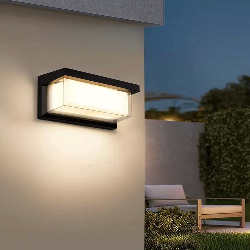 Udendørs Væglampe med Bevægelsessensor – Sort LED til Terrasse, Indgang og Have