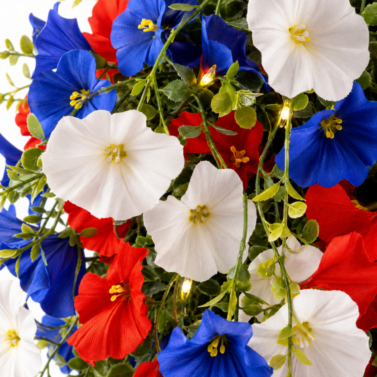 Decorative Flower Basket – With Built-In LED Lighting for the Garden, Patio, or Balcony