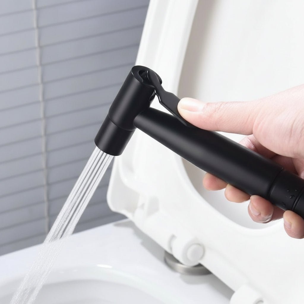Hånd Bidet Spray – Rustfrit Stål, Moderne Design med Varme og Koldt Vand til Badeværelse eller Toilet