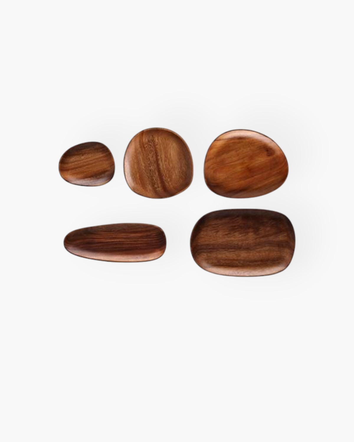 Tree Serving Board Set – Natural Acacia, Rustic Style for Kitchen or Dining Table