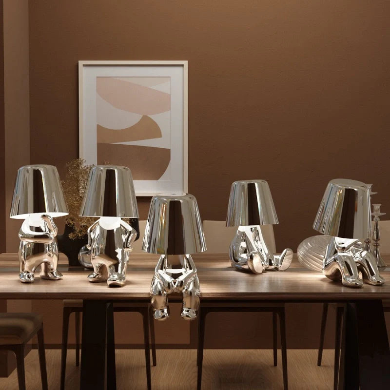 Dimmable Table Lamp – Resin, Playful Shape for Office or Bedroom Decoration