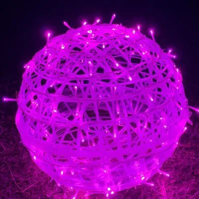 LED Light Balls – Rattan Pattern, Atmospheric Lighting for Indoor and Outdoor, Ideal for Garden Parties and Holidays