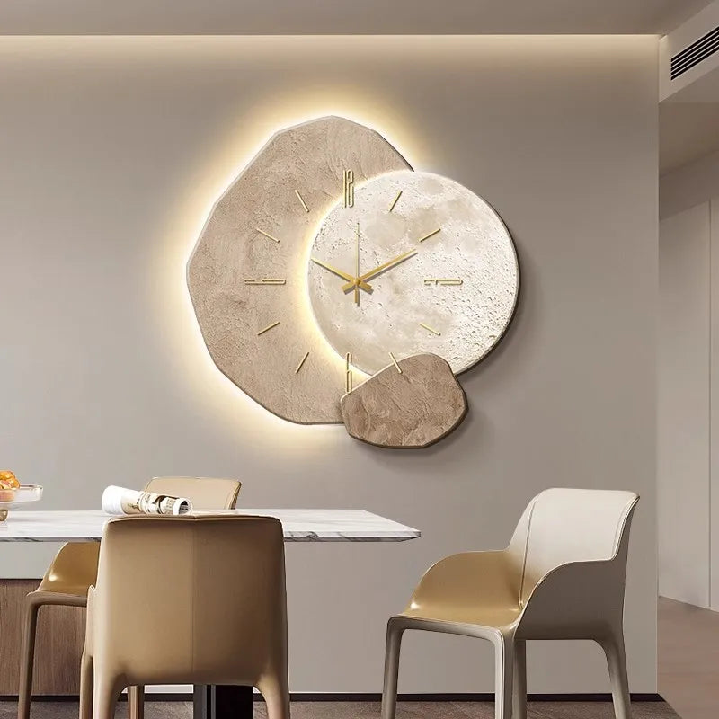 Wooden Wall Clock – Natural Bamboo, Scandinavian Design for Living Room or Bedroom