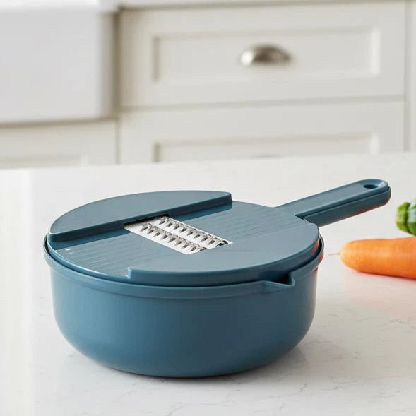 Multifunktionel Køkken Slicer – Holdbart Plastik, 9-i-1 Skæreløsning til Grøntsager og Kartofler