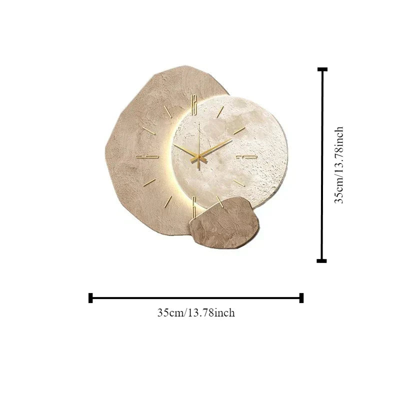 Wooden Wall Clock – Natural Bamboo, Scandinavian Design for Living Room or Bedroom