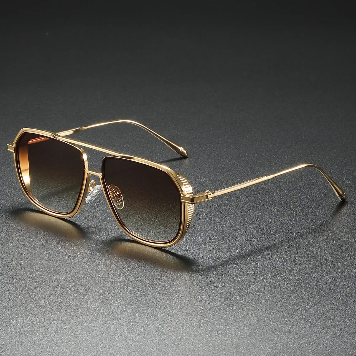 Aviator Solbriller i Poleret Metal med UV-beskyttelse