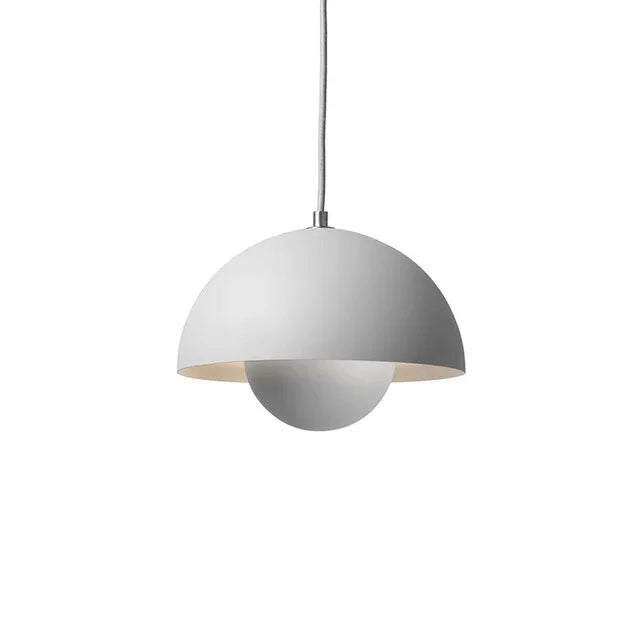 Scandinavian Pendant Light – Matte Black, Semi-Circular Shape for the Dining Room or Living Room