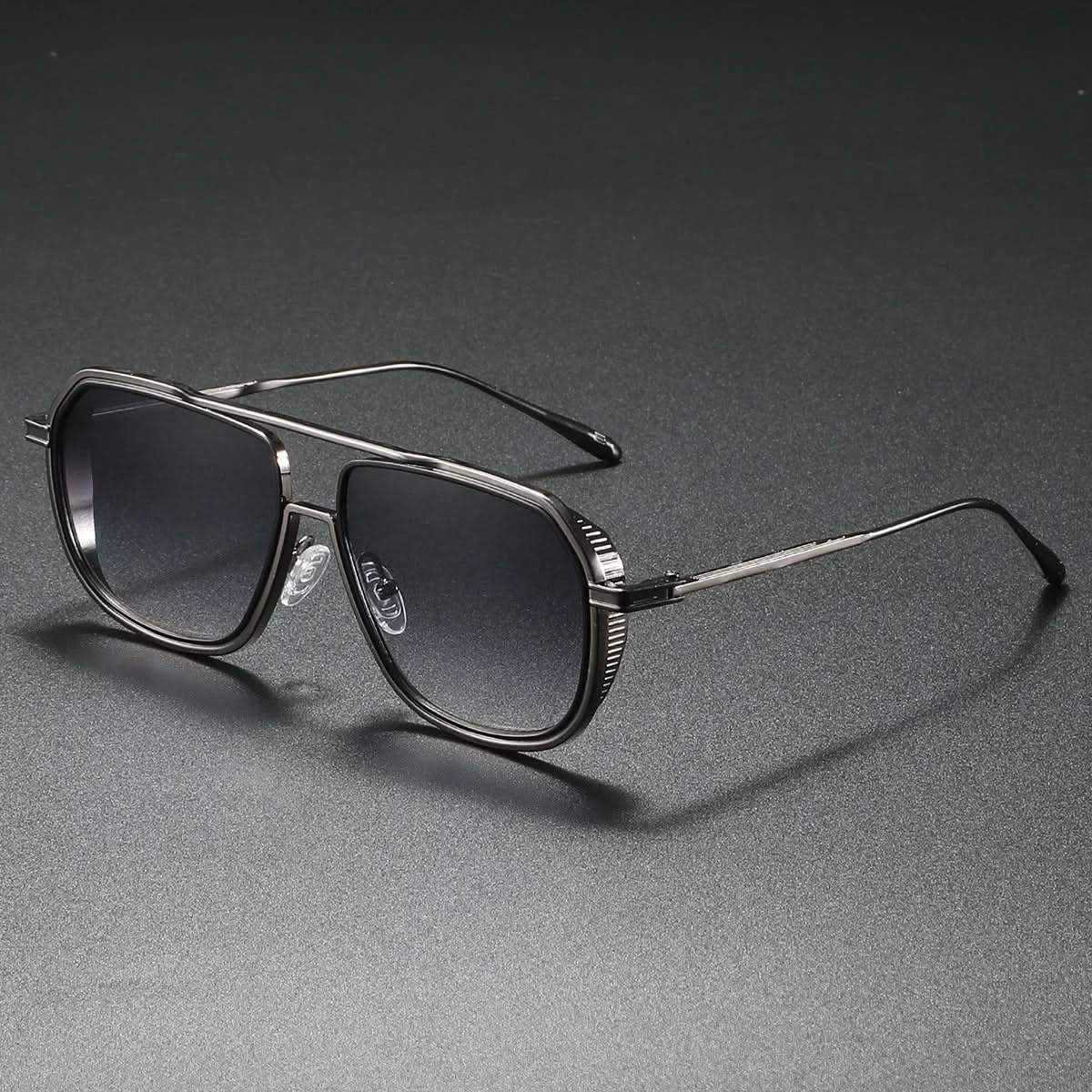 Aviator Solbriller i Poleret Metal med UV-beskyttelse