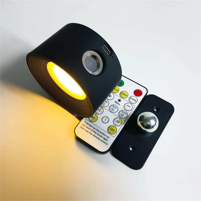 Wireless Wall Lamp – Dimmable and Rechargeable, Minimalist Design for Living Room or Bedroom