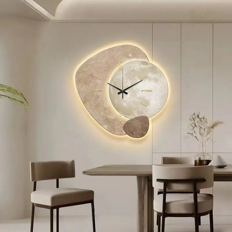 Wooden Wall Clock – Natural Bamboo, Scandinavian Design for Living Room or Bedroom