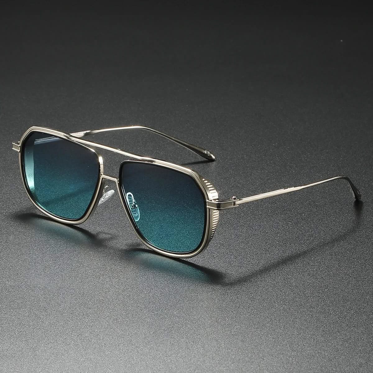 Aviator Solbriller i Poleret Metal med UV-beskyttelse
