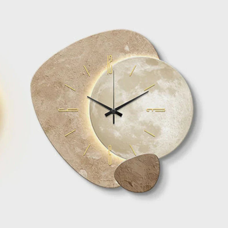 Wooden Wall Clock – Natural Bamboo, Scandinavian Design for Living Room or Bedroom