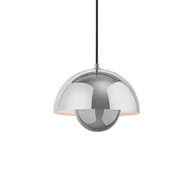 Scandinavian Pendant Light – Matte Black, Semi-Circular Shape for the Dining Room or Living Room