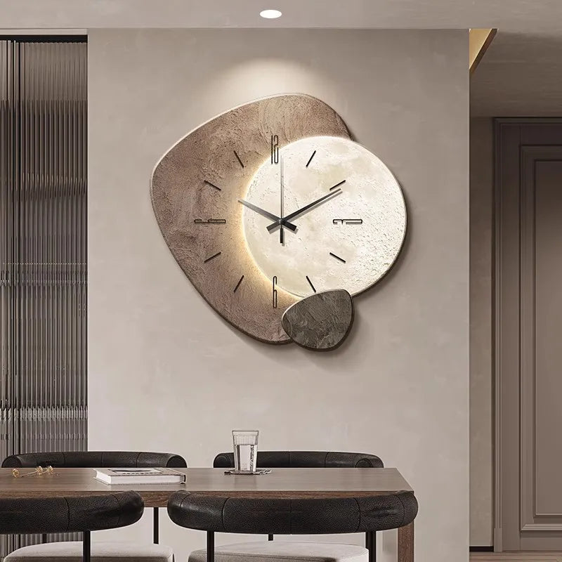 Wooden Wall Clock – Natural Bamboo, Scandinavian Design for Living Room or Bedroom