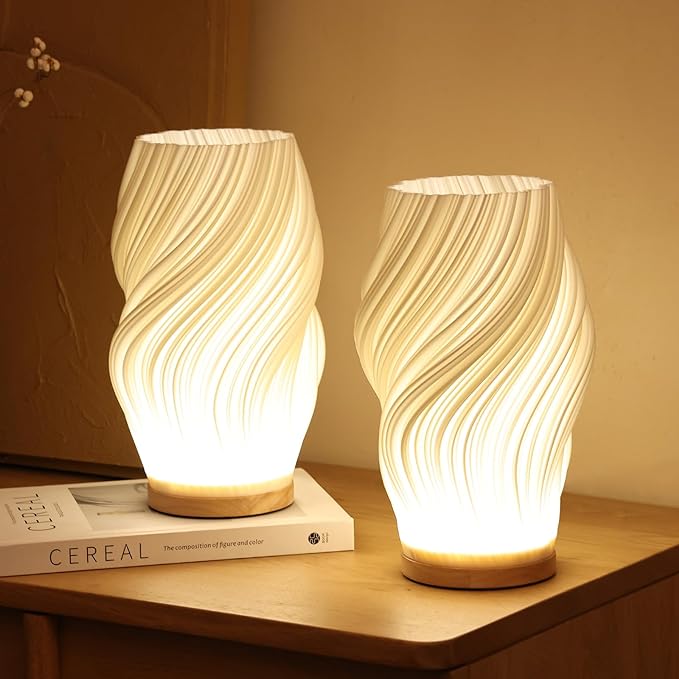 LED Bordlampe med Dæmpbar Bølgeform - Skulpturel Belysning