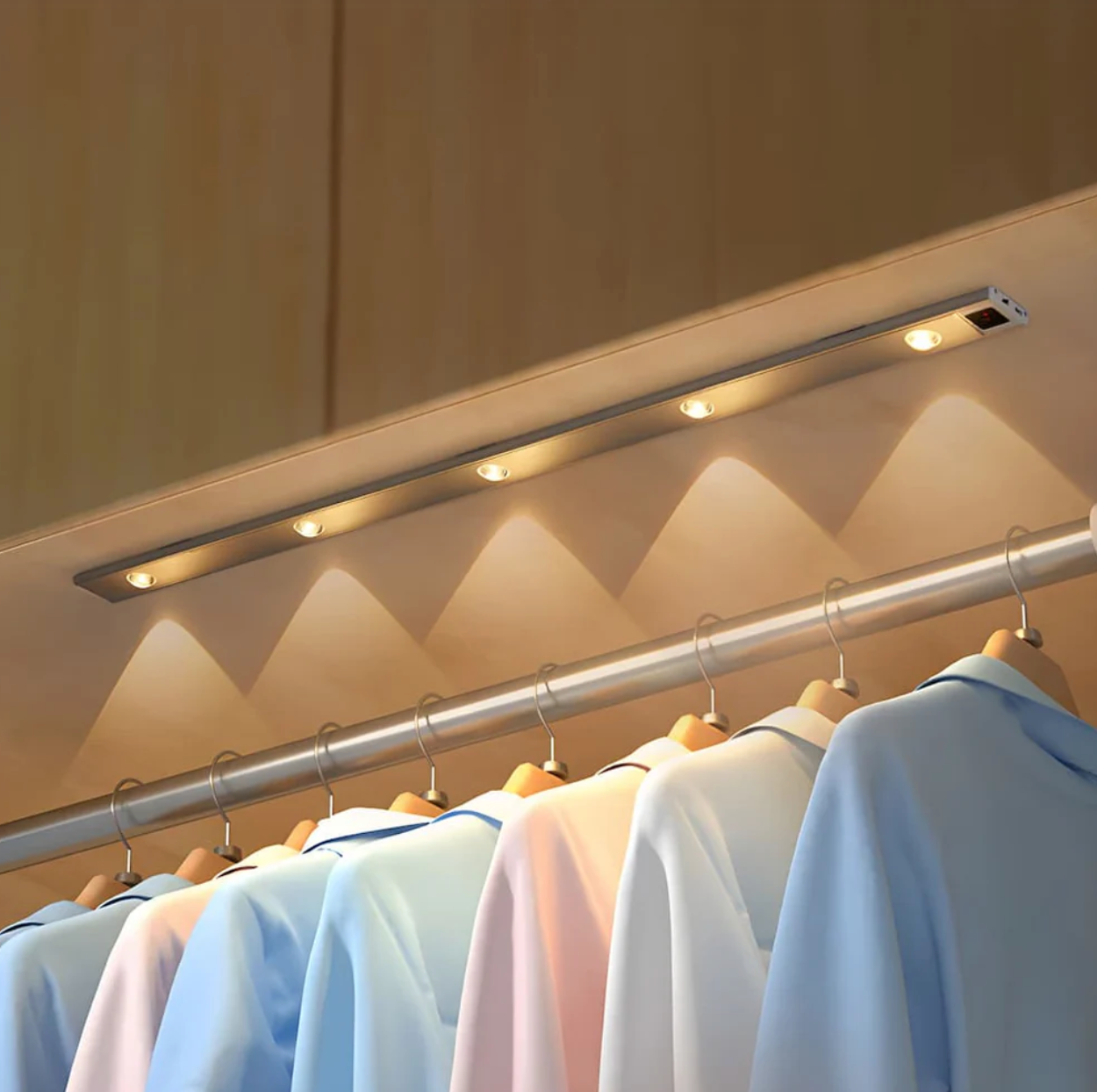 LED wall lamp with motion sensor – white, dimmable design for hallway, staircase, or bedroom