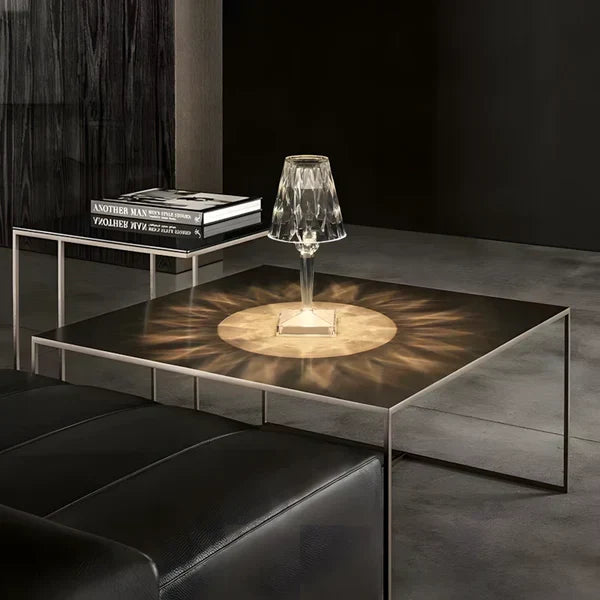 Lámpara de mesa – Acrílico brillante, diseño elegante para el salón o el dormitorio