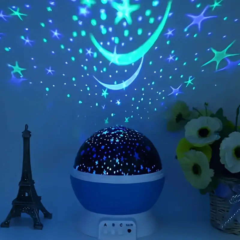 360° Galaxy Projector – Blue/Pink, Modern Design for Bedroom or Children's Room