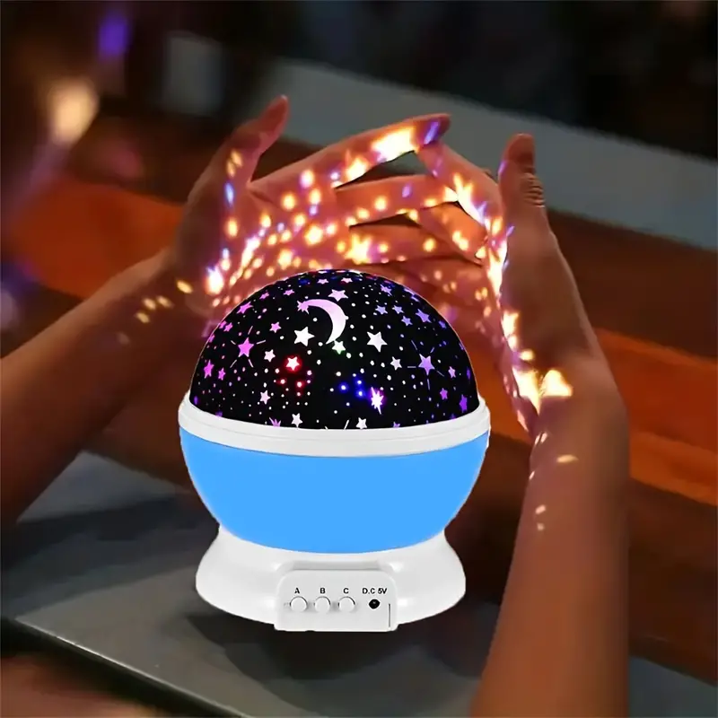 360° Galaxy Projector – Blue/Pink, Modern Design for Bedroom or Children's Room