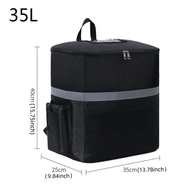 Thermotas – Insulated, Black, for Food and Drinks on the Go, Ideal for Picnics and Grocery Shopping