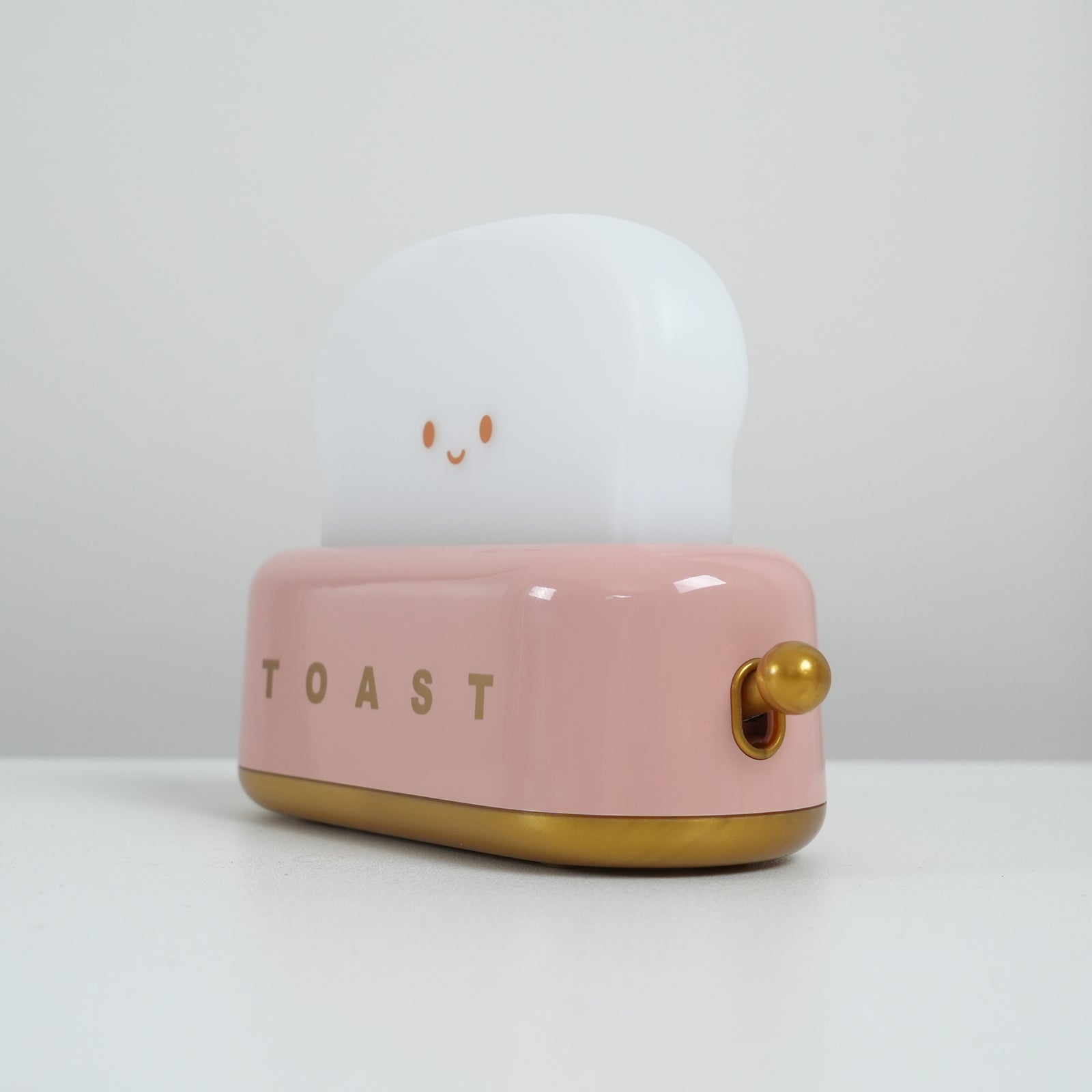 Toaster Night Light – Metal and Acrylic, Warm White for Bedroom or Student Housing Decoration