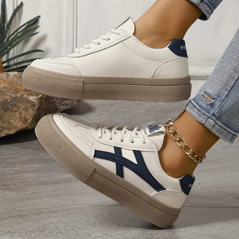 Dame Retro Sneakers med Komfortsål – Casual Design