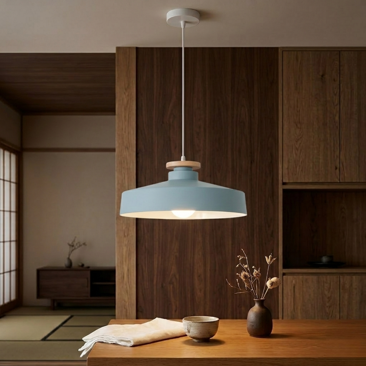 Black Iron LED Pendant Ceiling Light, view 7