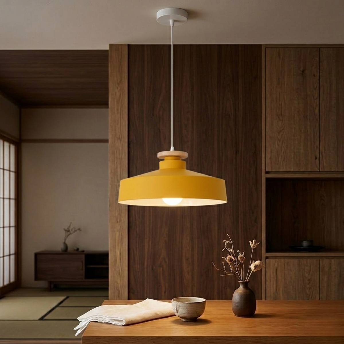 Black Iron LED Pendant Ceiling Light, view 9
