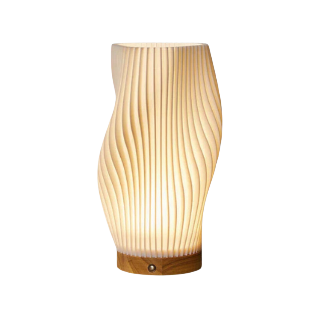 LED Bordlampe med Dæmpbar Bølgeform - Skulpturel Belysning