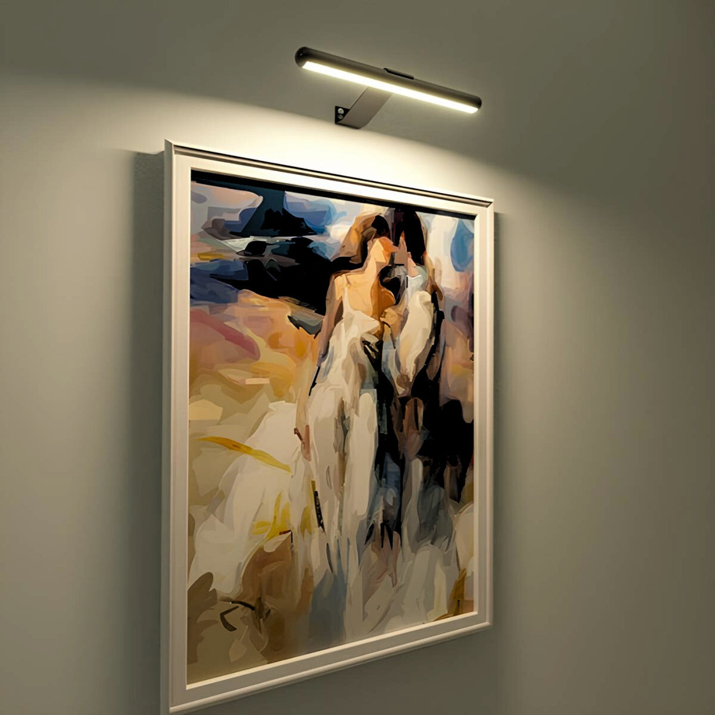 Wireless Wall Lamp – Aluminum, Modern Design with Dimmable Lighting for Artwork and Decor