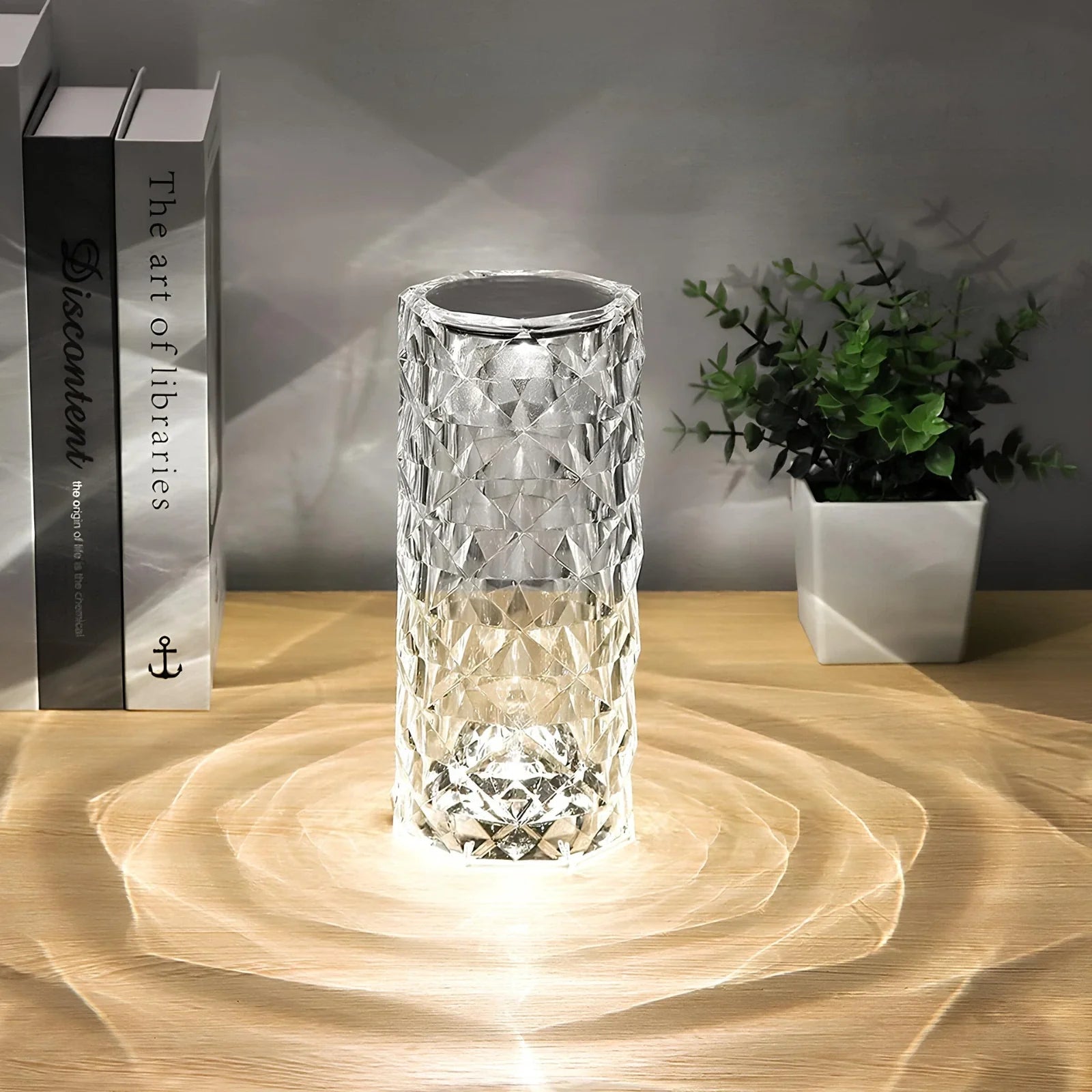 Table Lamp – Acrylic, Modern Design with 16 Colors and Dimmable Lighting for Living Room or Bedroom