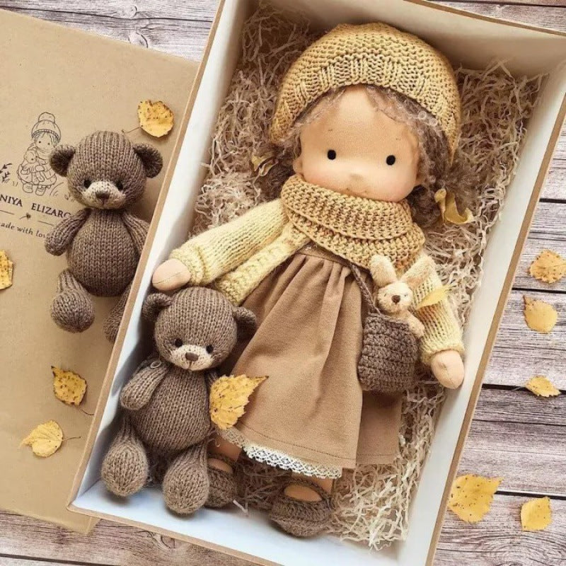 Waldorf Doll – Mohair Bouclé, Handmade for Creative Play for Children Ages 3 and Up