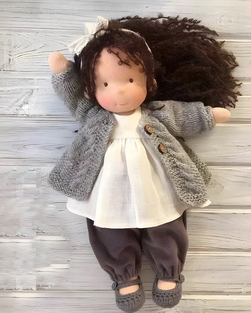 Waldorf Doll – Mohair Bouclé, Handmade for Creative Play for Children Ages 3 and Up