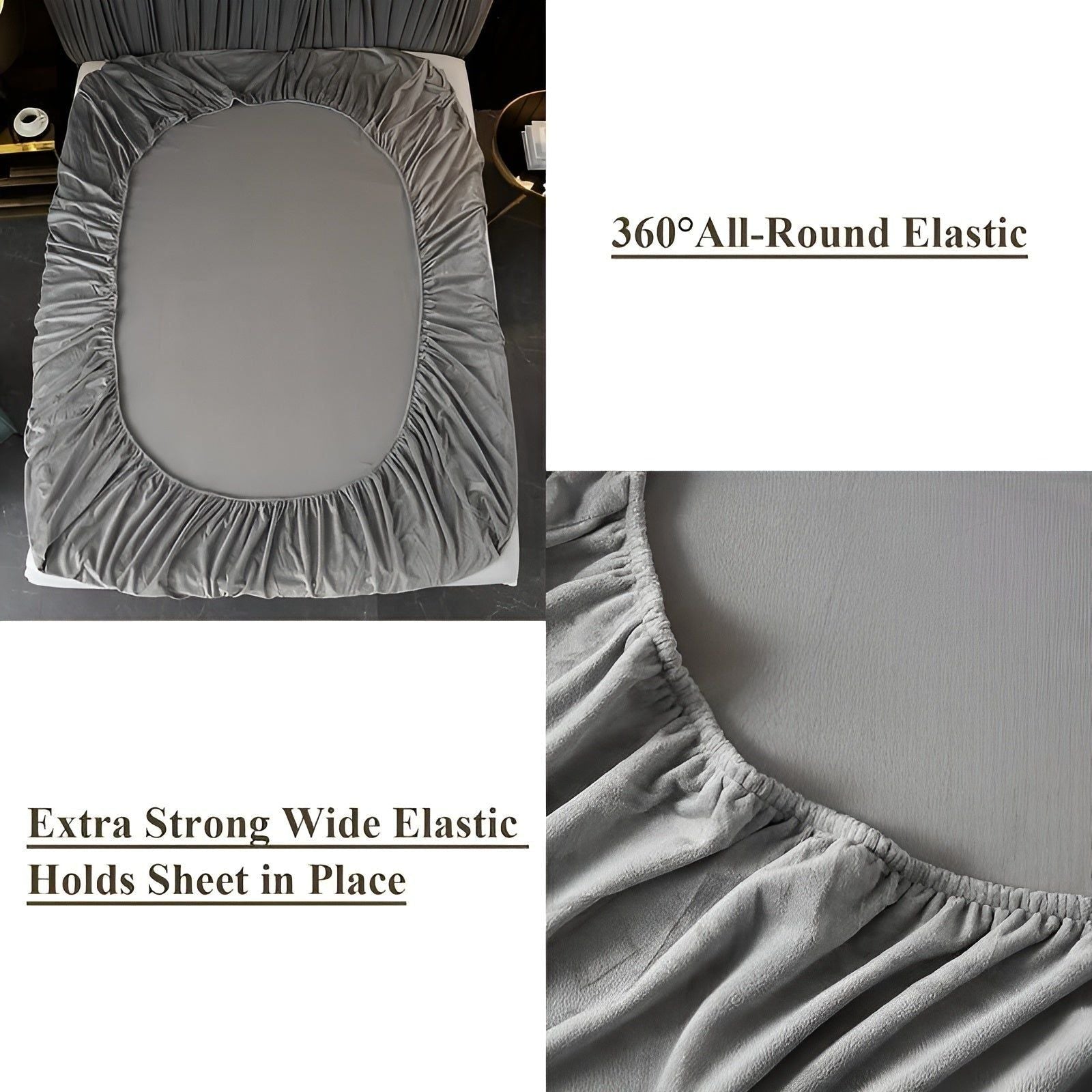 Flannel Sheet Set – Milk Flannel, Beige, Stylish Design for Bedroom or Guest Room