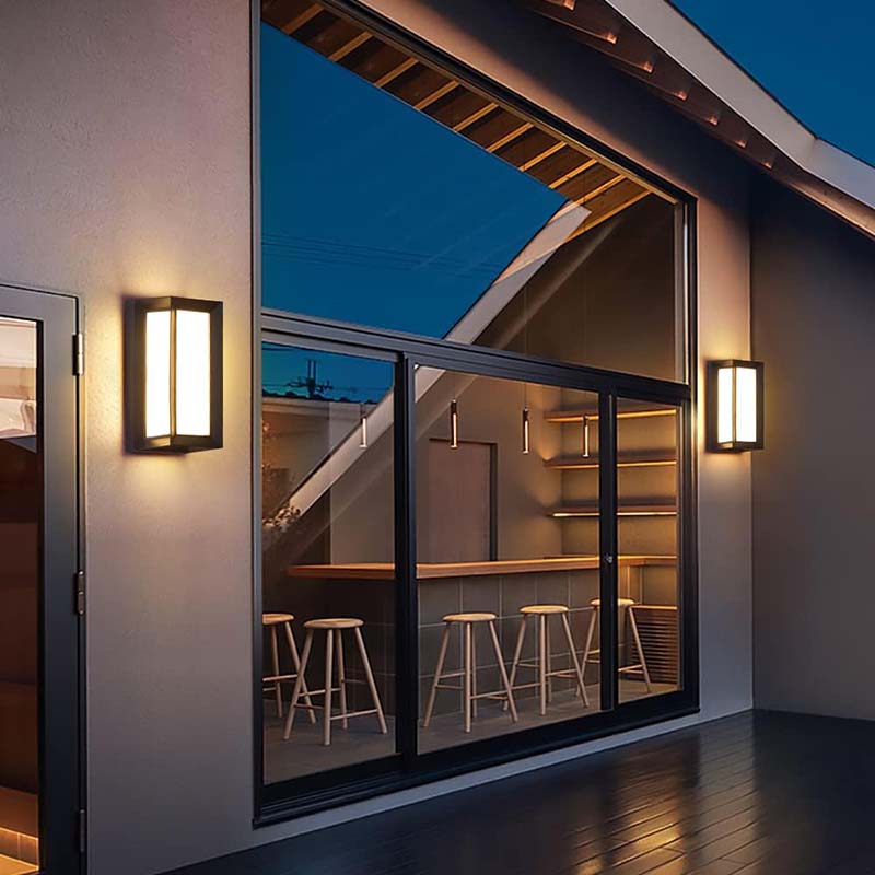 Udendørs Væglampe med Bevægelsessensor – Sort LED til Terrasse, Indgang og Have