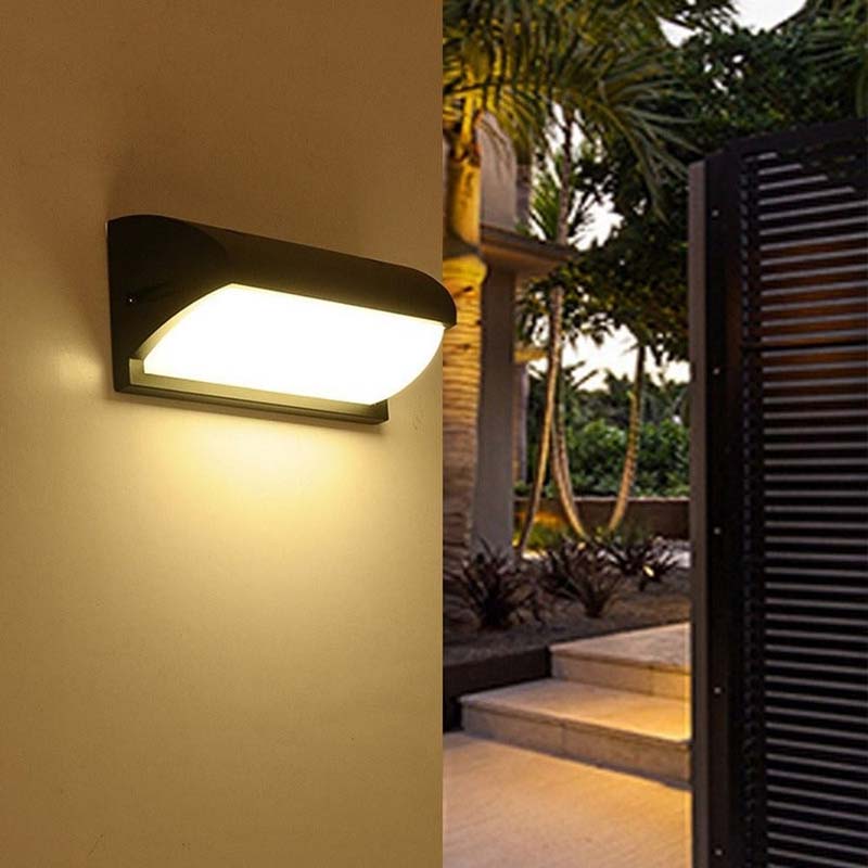 Udendørs Væglampe med Bevægelsessensor – Sort LED til Terrasse, Indgang og Have