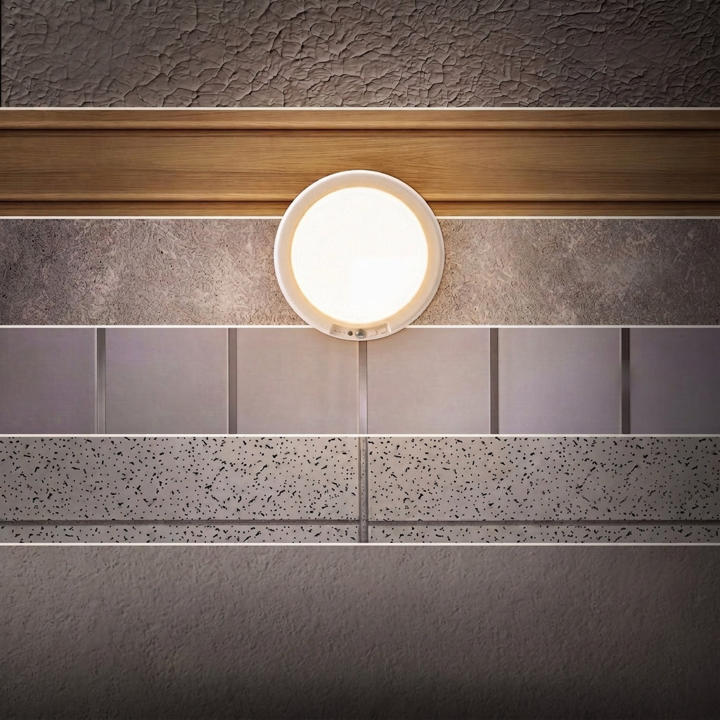 Trådløs LED Loftlampe Rund med Bevægelsessensor