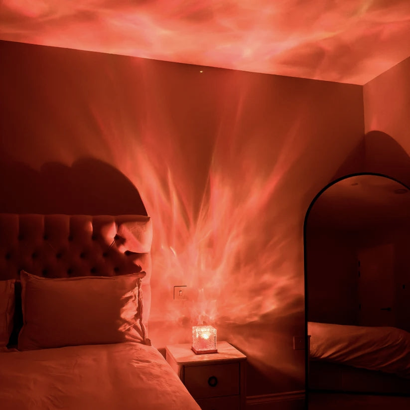 Ocean projector lamp – compact, modern design for relaxation and bedroom decoration