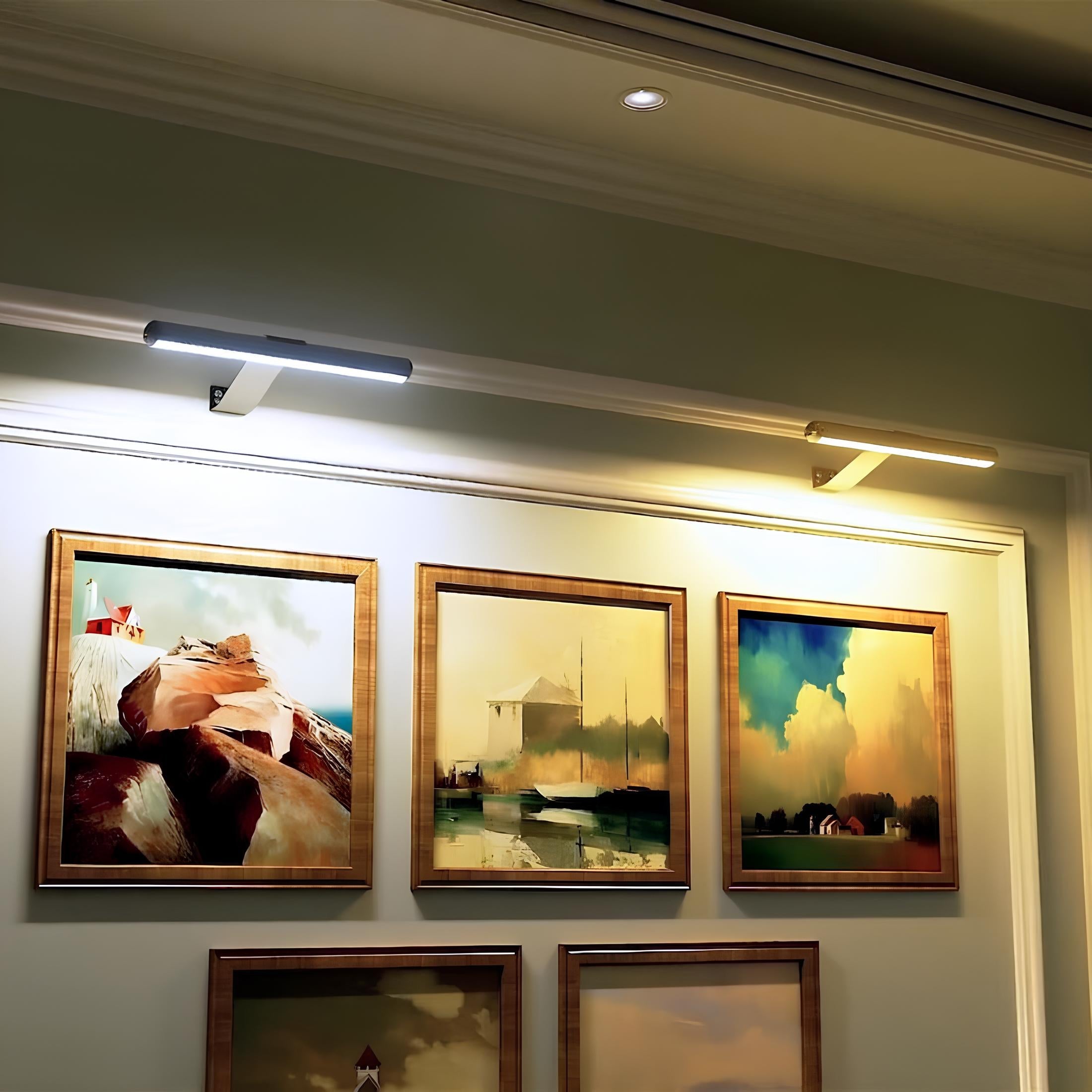 Wireless Wall Lamp – Aluminum, Modern Design with Dimmable Lighting for Artwork and Decor