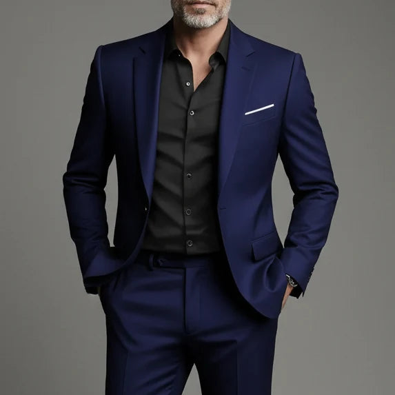 Herre Slim Fit Jakkesæt – Business-Casual Blazer og Bukser