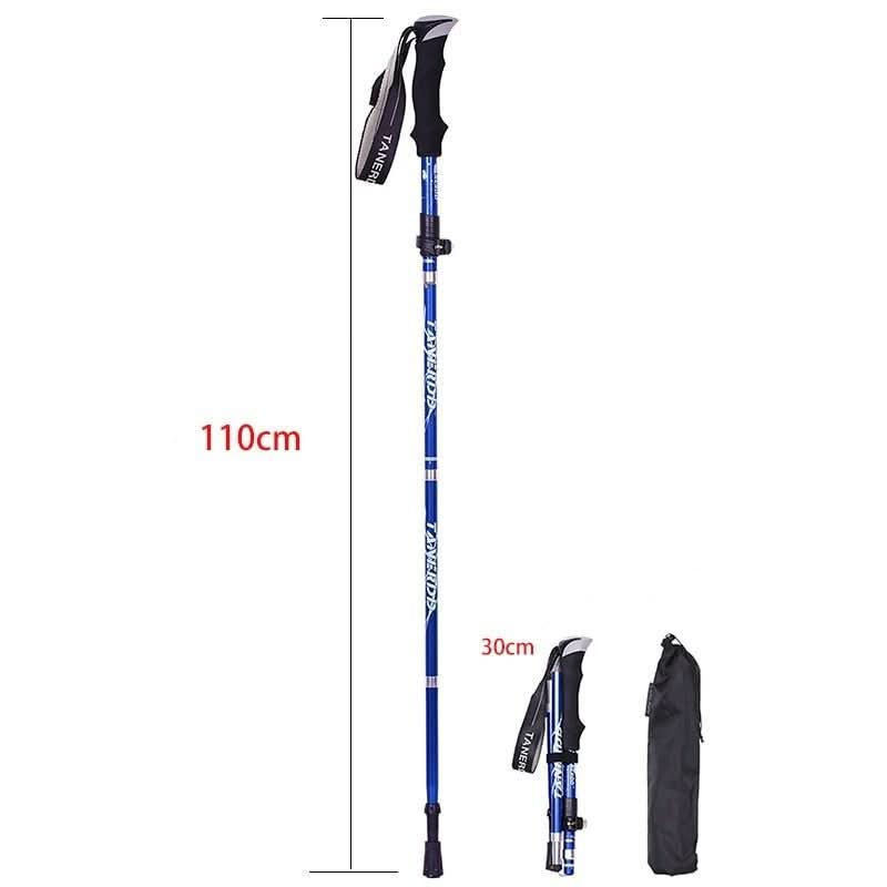 Foldable hiking sticks telescope made of carbon - light, ergonomic for trekking-6