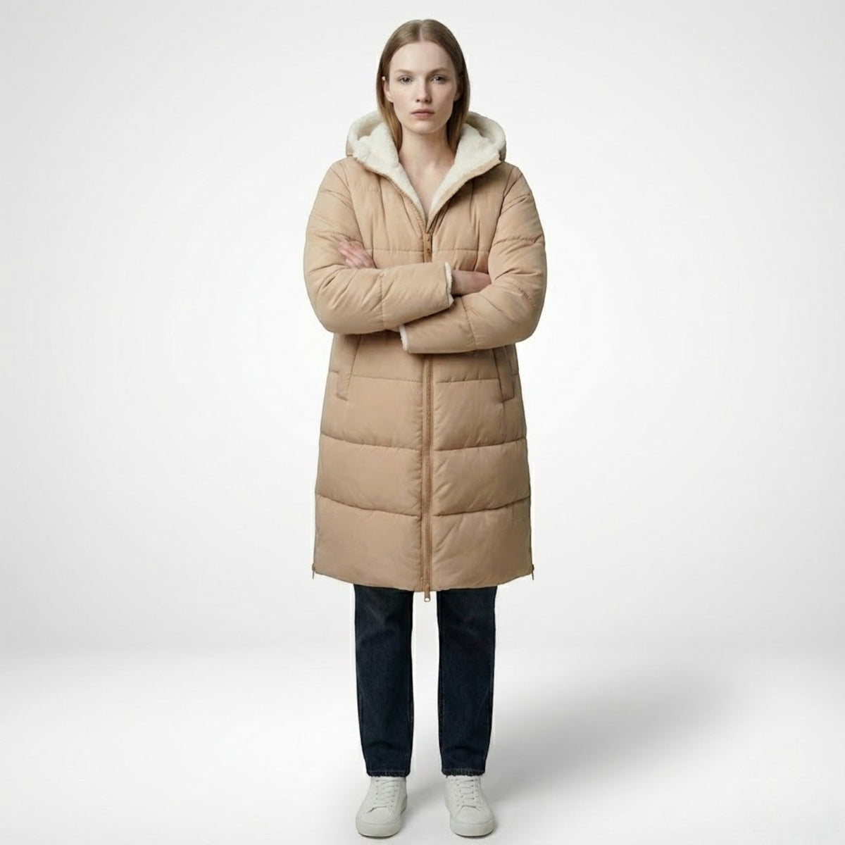 Alessia – Women's Winter Reversible Jacket - Puffer Jacket - Green - Taylor & Bennett