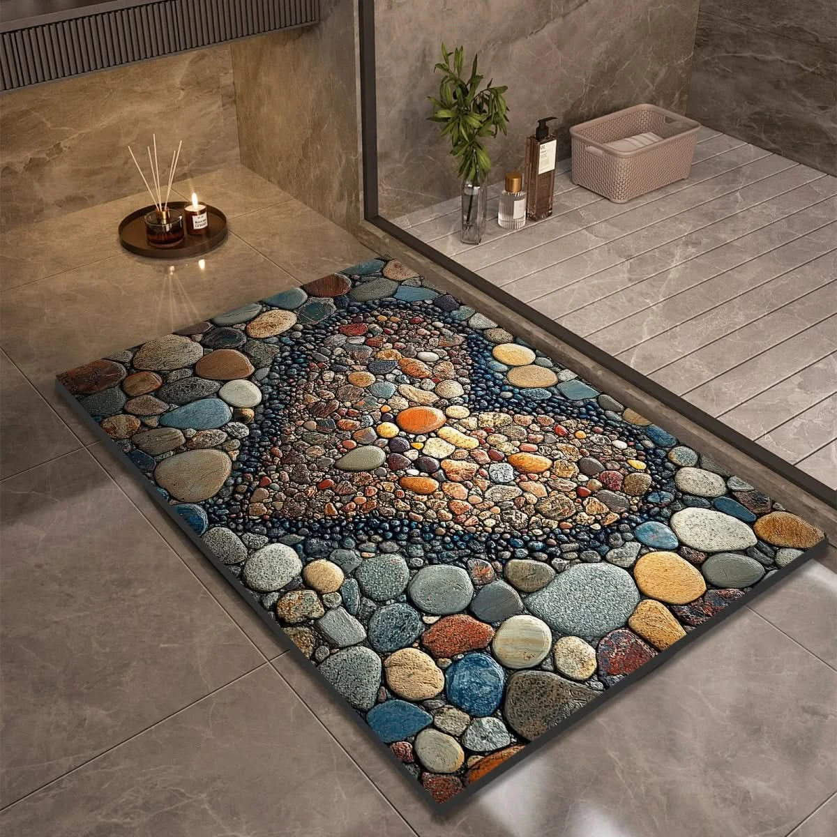 Diatomite Bath Mat – Non-Slip, Modern Minimalist Design for the Bathroom, Kitchen, or Entryway