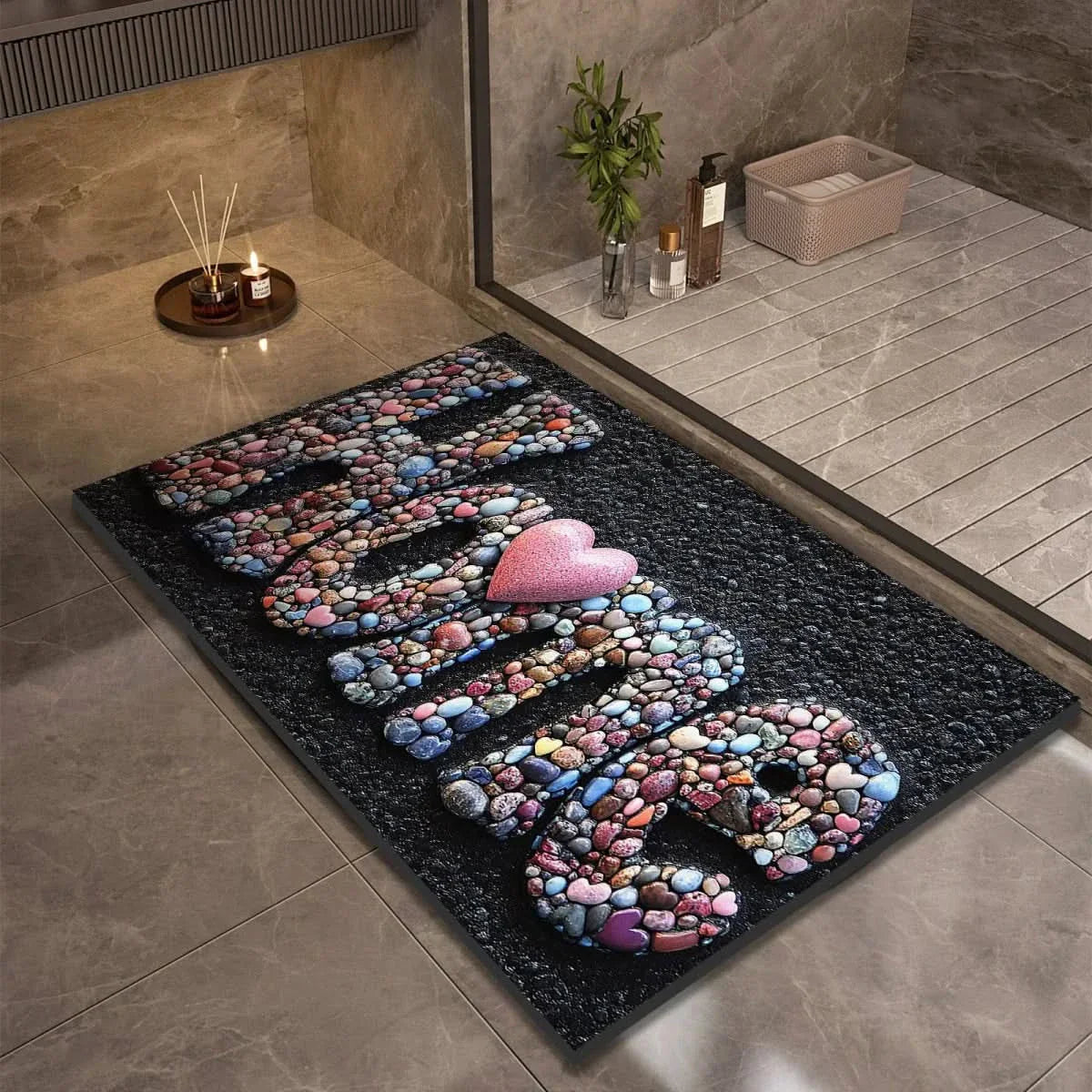 Diatomite Bath Mat – Non-Slip, Modern Minimalist Design for the Bathroom, Kitchen, or Entryway