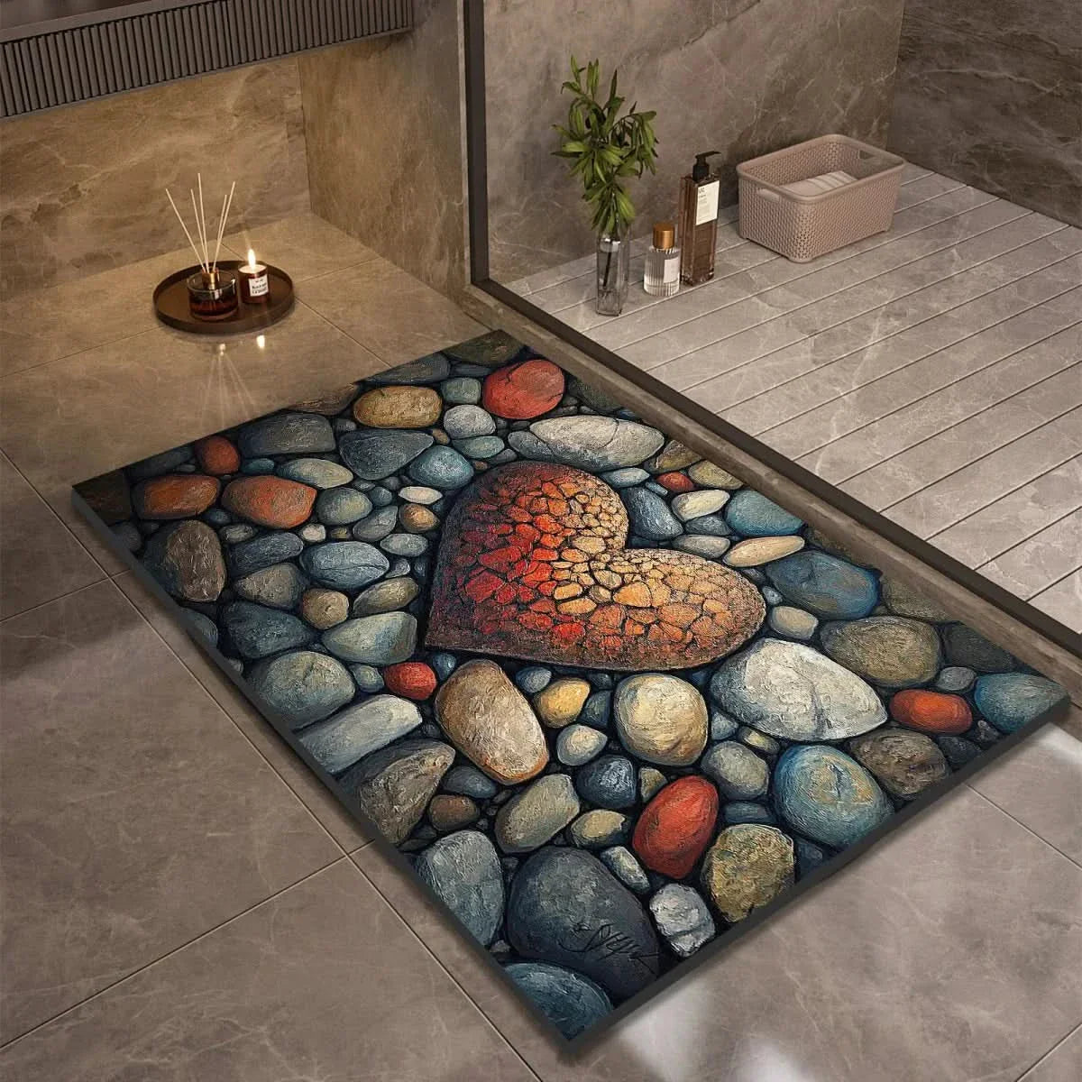 Diatomite Bath Mat – Non-Slip, Modern Minimalist Design for the Bathroom, Kitchen, or Entryway