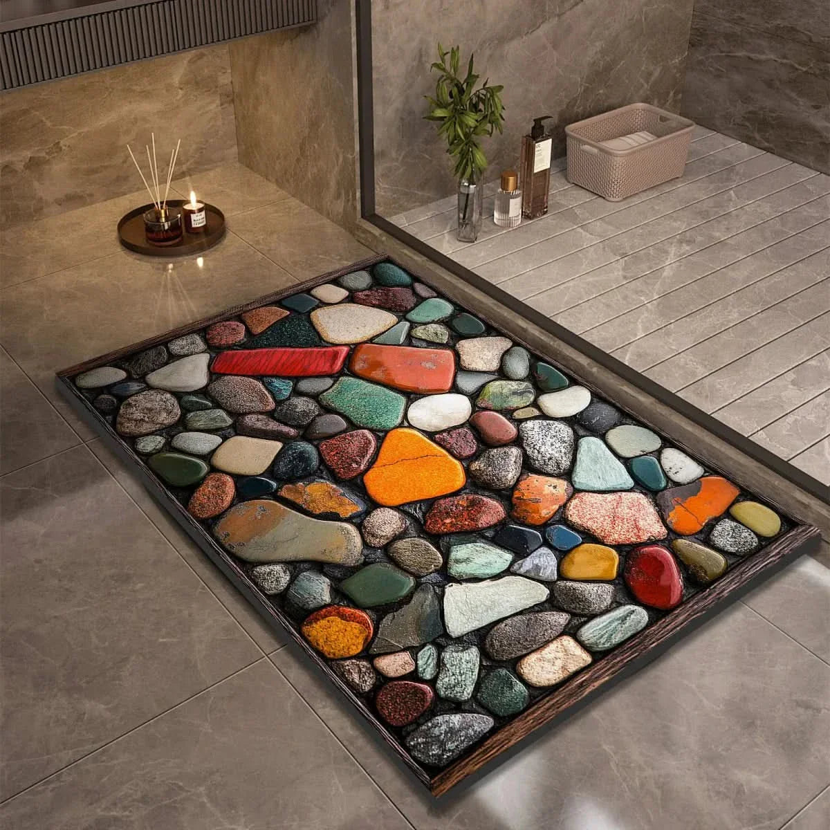 Diatomite Bath Mat – Non-Slip, Modern Minimalist Design for the Bathroom, Kitchen, or Entryway