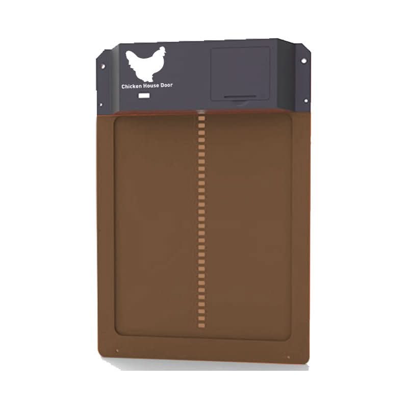Automatic Chicken Coop Door – Weatherproof, Brown with Light Sensor for Secure Access to the Chicken Coop