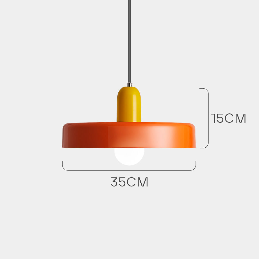 Pendant lamp - Modern design lamp in colorful iron for the dining table, kitchen, or living room.