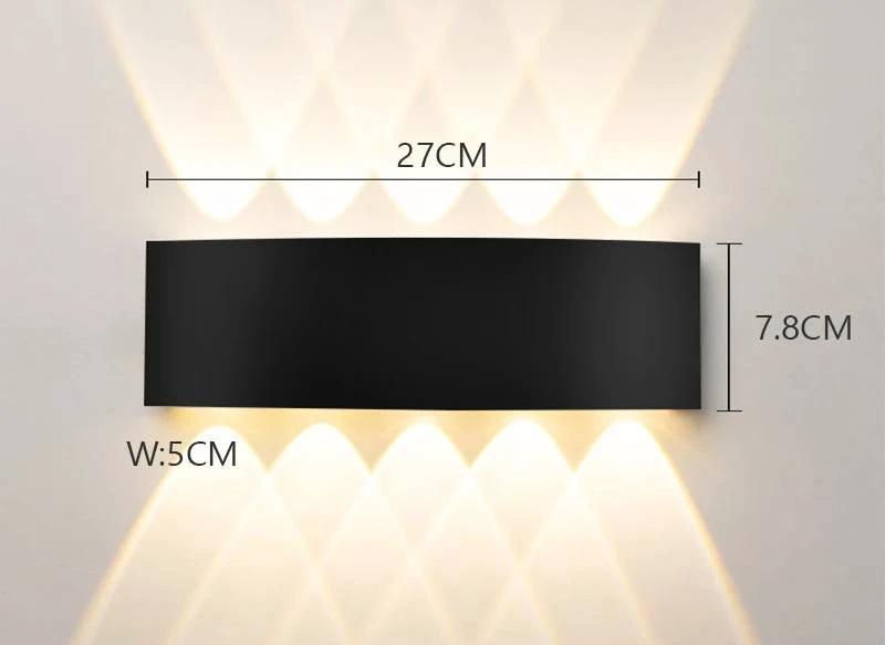 Modern Outdoor LED Wall Lamp – Sleek Waterproof Wall Light, black rectangular fixture for garden or living room