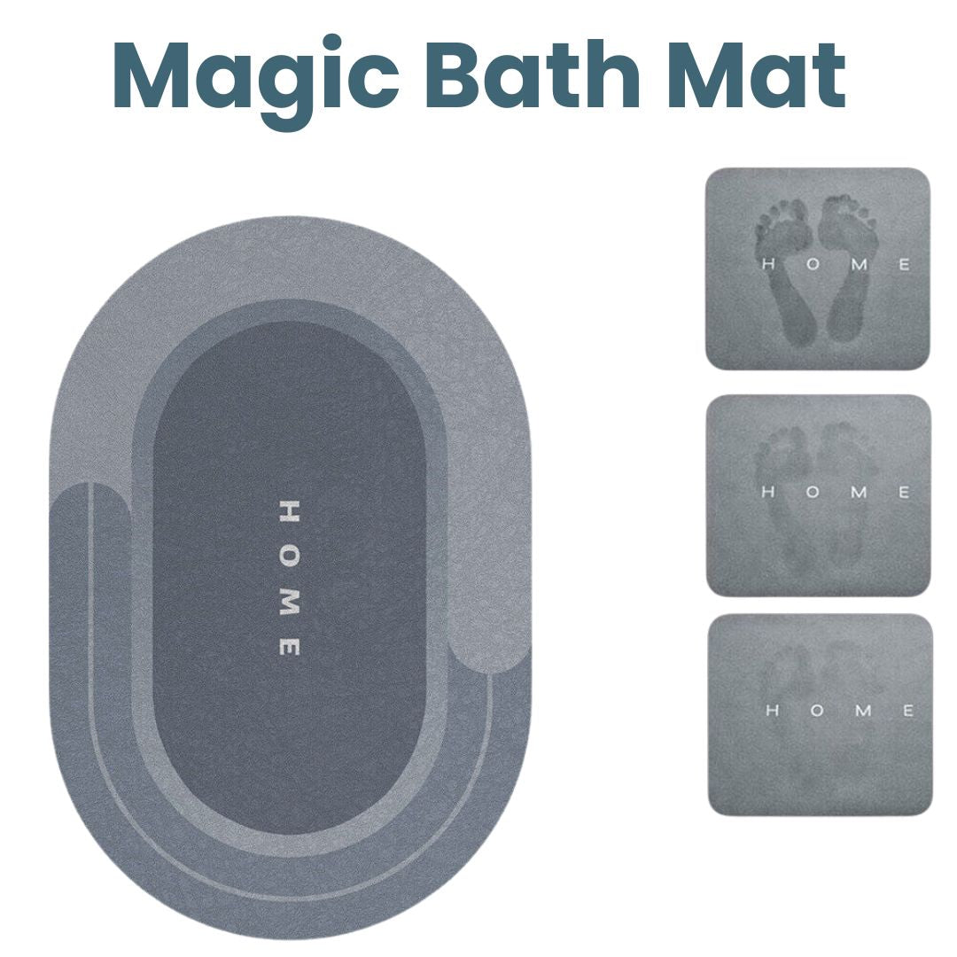 Super Absorbent Bath Mat – Non-slip, Gray for Bathroom or Shower Area